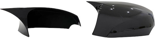 Set 2 Capace Oglindă Stil Batman Renault Fluence 2009-2016 Culoare Negru Pian Negru Lucios Instalare Ușoară Rezistent la UV Material Premium