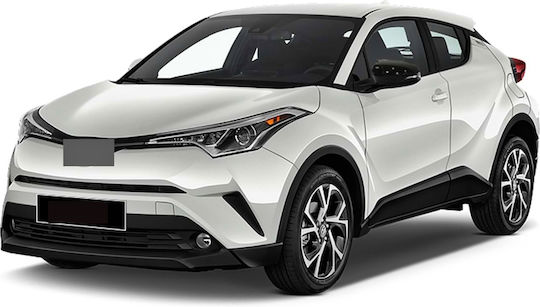 Set 2 Capace Oglindă Stil Batman Idealstore Toyota Chr 2016 Încoace Culoare Negru Pian Negru Lucios Instalare Ușoară Rezistent la UV Material Premium