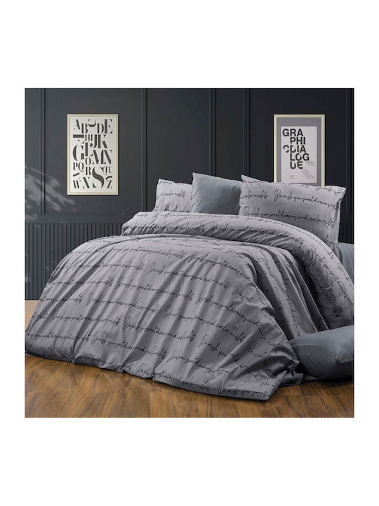 Dimcol Αρίσβη Σετ Σεντόνια Μονά 160x240εκ. 472 Grey (3τμχ)