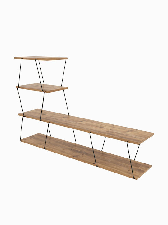 TV Stand Tars from Metal & Wood Walnut L150xW30xH93cm