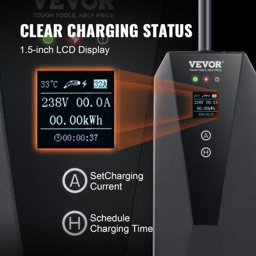 Vevor Portable Single Phase 3.7kW Charging Station with Built-in Cable Type 2 (OGBXCDQDXPMD3A8MZV2)
