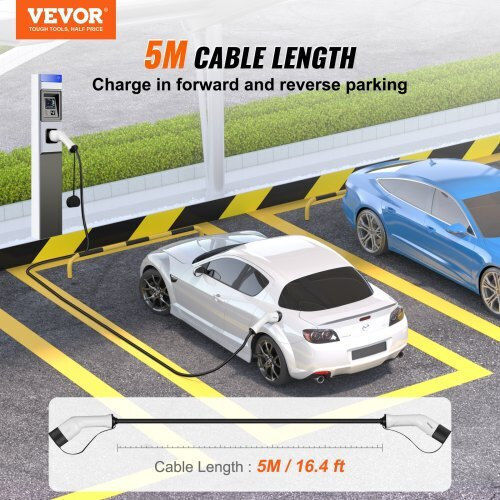 Vevor Electric Car Charging Station Cable 5m Type 2 - Type 2 OBDDCCD76KW5M90LGV0