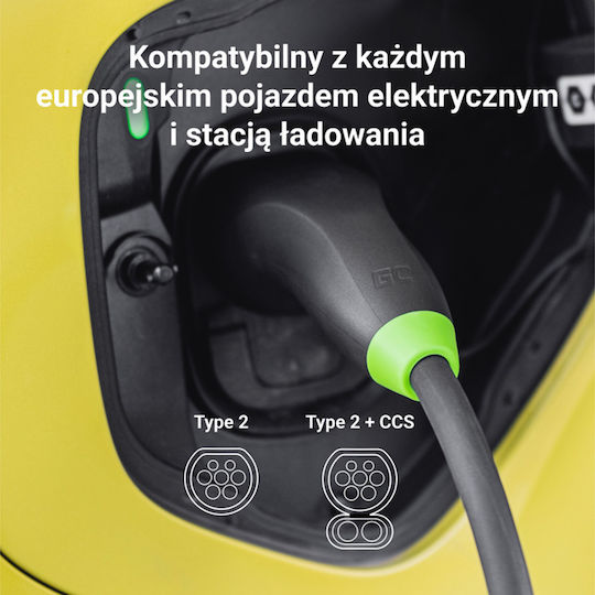 Green Cell Καλώδιο Φόρτισης Τριφασικό 7m Type 2 - Type 2 EVKABGC04