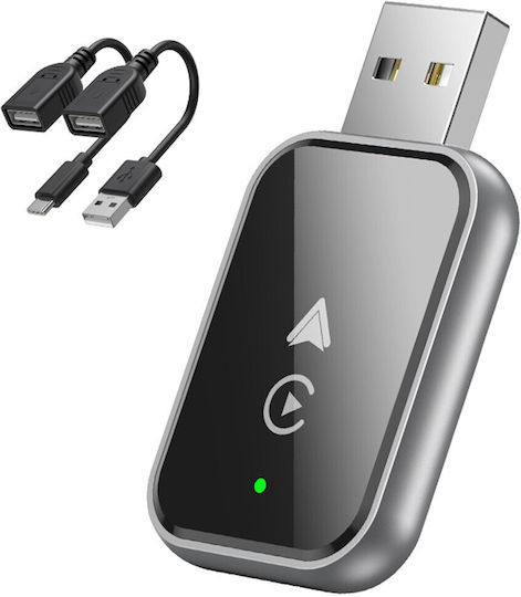 Cutie Carplay Android pentru Mașină Adaptor Auto de la Cablu la Wireless Negru