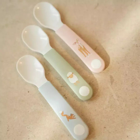 Little Dutch Feeding Set Little Farm made of Silicone Green 3pcs