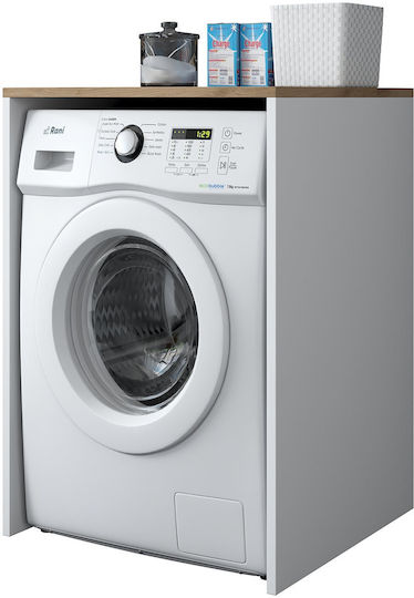 Asir Group Επιτοίχια Ραφιέρα Μπάνιου Ξύλινη 65x60x91.8cm Καφέ