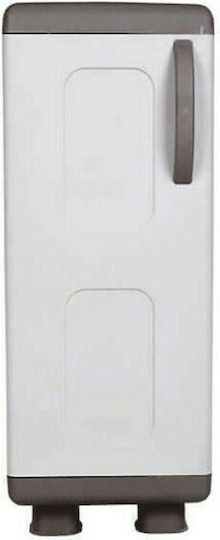 Homeplast Außenschrank zur Aufbewahrung Kunststoff mit 4 Regalen Für kleine Räume Grau/Anthrazit 36x44x96cm