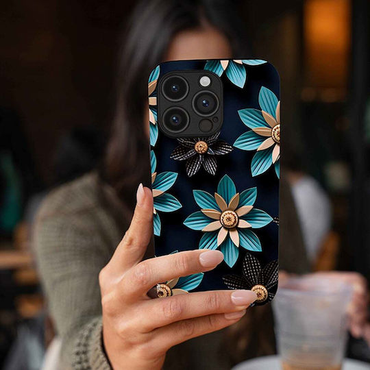 Samsung Galaxy A17 5G Sonique 3D Flower Series Handyhülle Hellblau