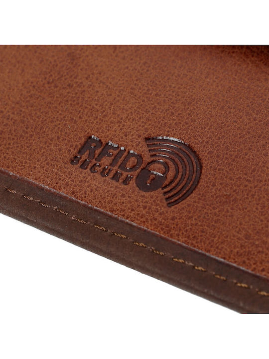 Δερμάτινο Ανδρικό Πορτοφόλι με RFID Καφέ