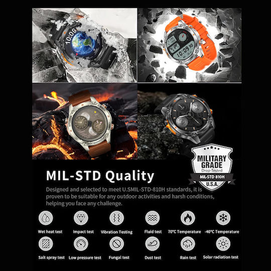 Smartwatch Microwear G100 GPS Brown