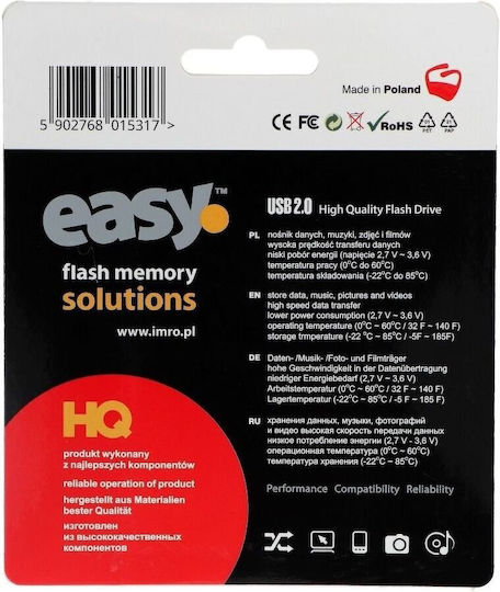IMRO Easy (ECO) 128GB USB 2.0 Стик Бял