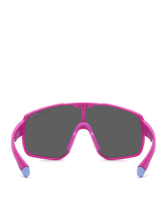 Polaroid Kids Sunglasses Mask with Polarized Pink Lenses