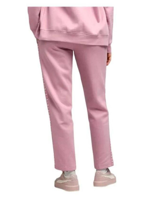 PUMA Tape Παντελόνι Φόρμας Fleece Pink