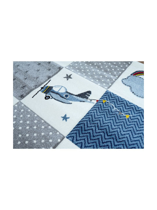 Viopros Kinder Teppich Blau 160x230cm