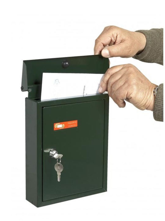 Viometal LTD Toulon 95 Outdoor Mailbox Metallic Charcoal 21x7x27cm