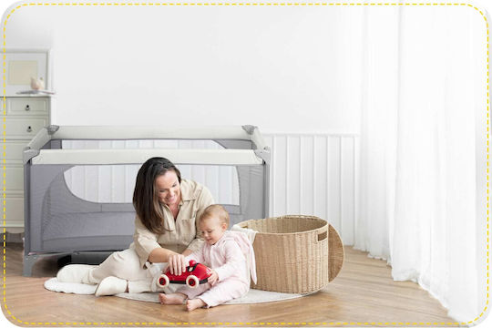 Ricokids RK-240 Кошара за игра с Матрак Сив 125x65см