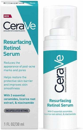 CeraVe Resurfacing Retinol Αντιγηραντικό Serum Προσώπου με Ρετινόλη & Νιασιναμίδη για Λεύκανση & Ακμή 30ml