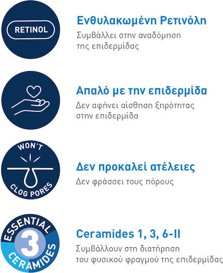 CeraVe Resurfacing Retinol Αντιγηραντικό Serum Προσώπου με Ρετινόλη & Νιασιναμίδη για Λεύκανση & Ακμή 30ml