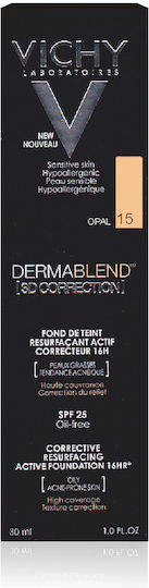 Vichy Dermablend 3D Correction Liquid Foundation 15 Opal 30ml