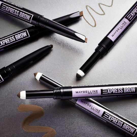 Maybelline Express Brow Satin Duo Молив за Вежди Тъмнокафяв