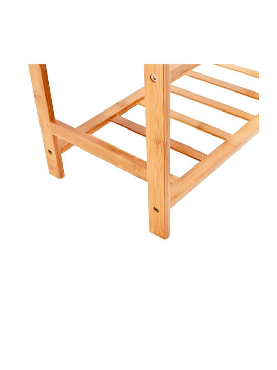 Bamboo Shoe Organizer Beige 68x23x47cm