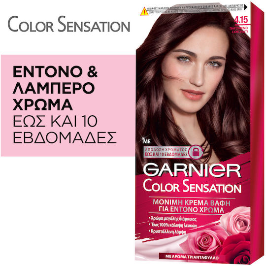 Garnier Color Sensation Βαφή Μαλλιών 4.15 Παγωμένο Σοκολατί 110ml
