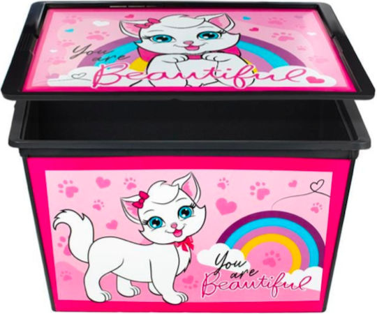 Kinder Aufbewahrungsbox Rosa 52.5x37x31cm 1Stück