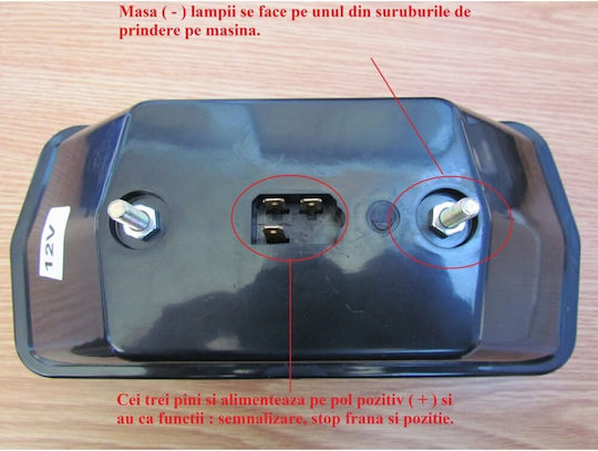 Комплект фарове за ремарке LED с винтове 12V 1бр