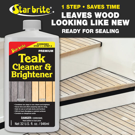 Star Brite One Step Teak Cleaner & Brightener Teak Cleaner & Polish 1L
