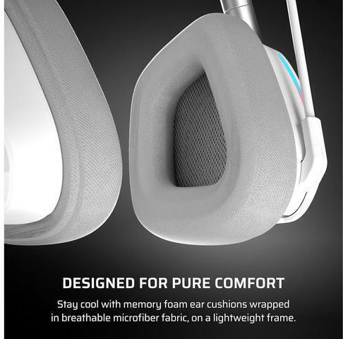 Corsair Void Wireless V2 Over Ear Gaming Headset with Bluetooth / USB Connection White for Nintendo Switch / PC / PS4 / PS5
