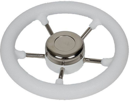 Eval Τιμονι 280mm Ακτινωτό Inox με Γκρι Επένδυση Πολυπροπυλενιου Γκρι