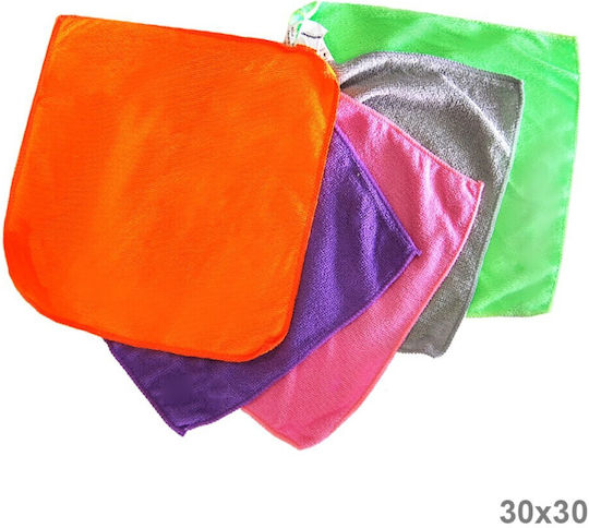 Autoline Lavete Din Microfibră De Curățenie Pentru Mașină 30x30cm 5 Bucăți