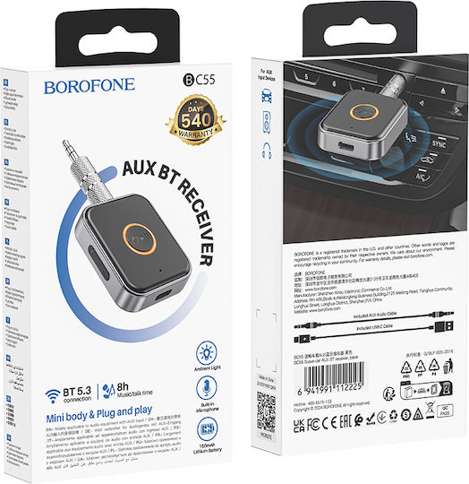 Borofone Bluetooth Αυτοκινήτου για το Ηχοσύστημα (AUX)
