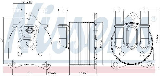 Oil Cooler Radiator for Automatic Transmission Nissens