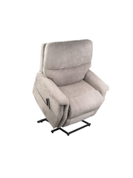 Cloud Xxl Фотьойл Relax С поставка за крака Екрю 35x92x110см