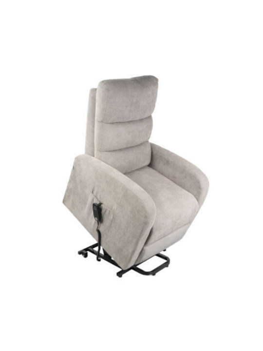 Cloud I Relax Armchair with Footstool Ecru 35x73x110cm