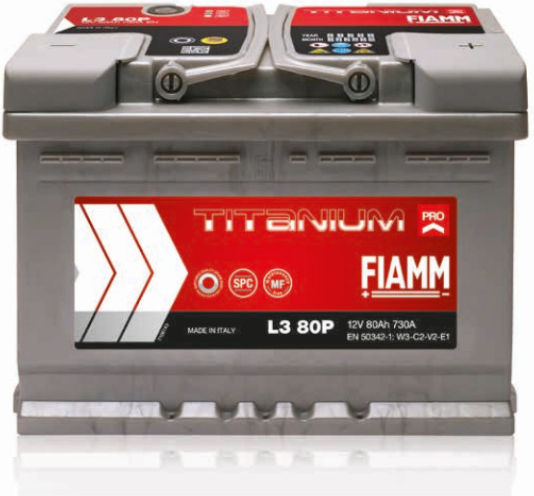 Fiamm Baterie Auto cu Capacitate 80Ah și CCA 730A
