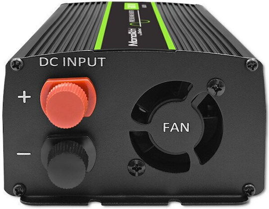 Qoltec Inverter Αυτοκινήτου Καθαρού Ημιτόνου 600W για Μετατροπή 24V DC σε 230V AC