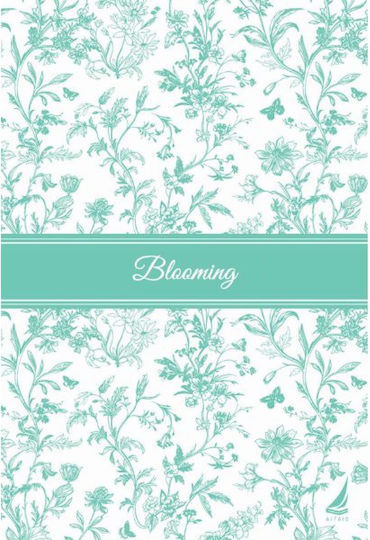 Spirale Schulheft 5er A4 150 Blatt Blooming Verschiedene Designs Ägäis
