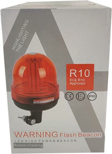 Car Beacon LED 12V 14cm with Orange Lighting