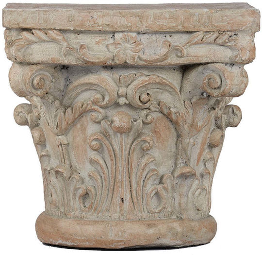 Artekko Fa Ανθοστήλη Πήλινη Μπεζ 25.4x25.4x22.86εκ.