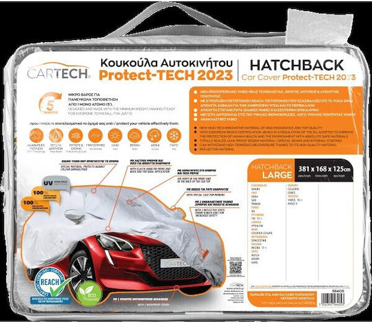Cartech Covers 381x168x125cm Waterproof Large for Hatchback Secured with Straps