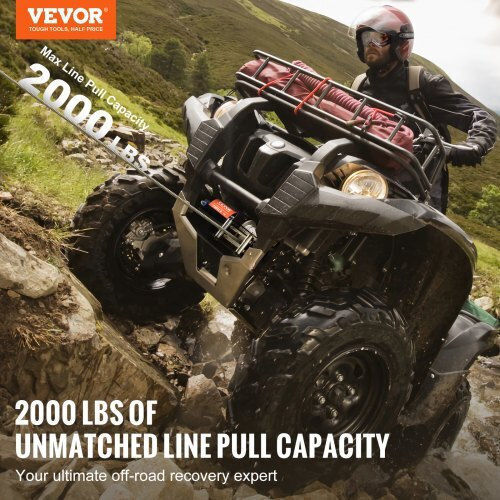 Vevor Winch Electric 4x4 Car Winch 12V with Towing Capacity 907kg