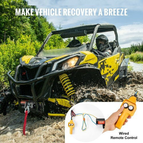 Vevor Winch Electric 4x4 Car Winch 12V with Towing Capacity 907kg