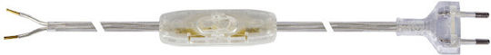 Evivak Power Cord with Diameter 2x0.75mm² Transparent 2m 1pcs