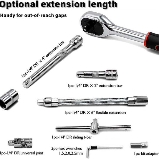 Uncle George Set Ratchet 1\4" 46pcs