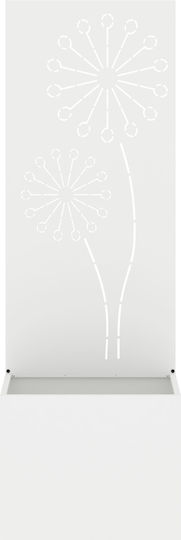 vidaXL Ghiveci Metal Alb 50x140x140cm.