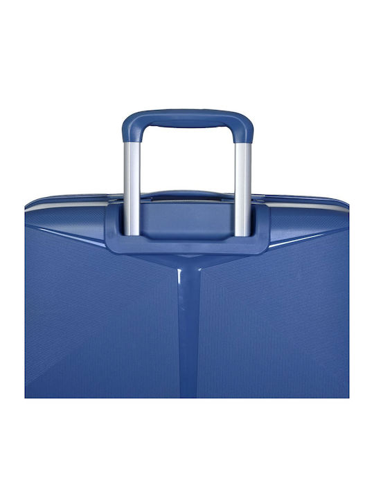Stelxis Μεσαία Βαλίτσα Ταξιδίου Blue με 4 Ρόδες