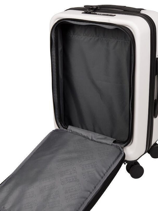 CAT Nexus Valiză De Călătorie De Cabină Dură Albă Cu 4 Roți Înălțime 55 Cm
