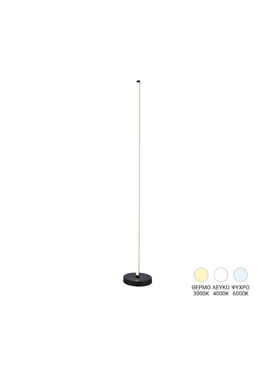 Pakketo Topelia LED Φωτιστικό Δαπέδου Υ140xΜ20εκ. Μαύρο